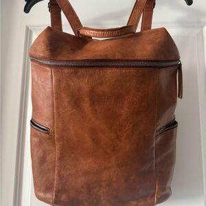Vilenca Brown Leather Backpack